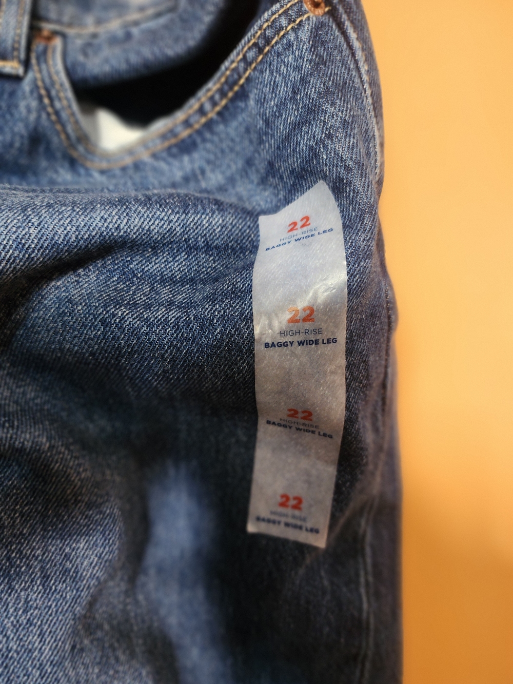 Old Navy Womens Baggy Wide Leg Blue Jean - Picture 4 of 6